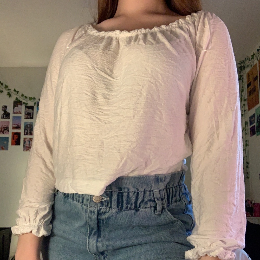 white sheer top